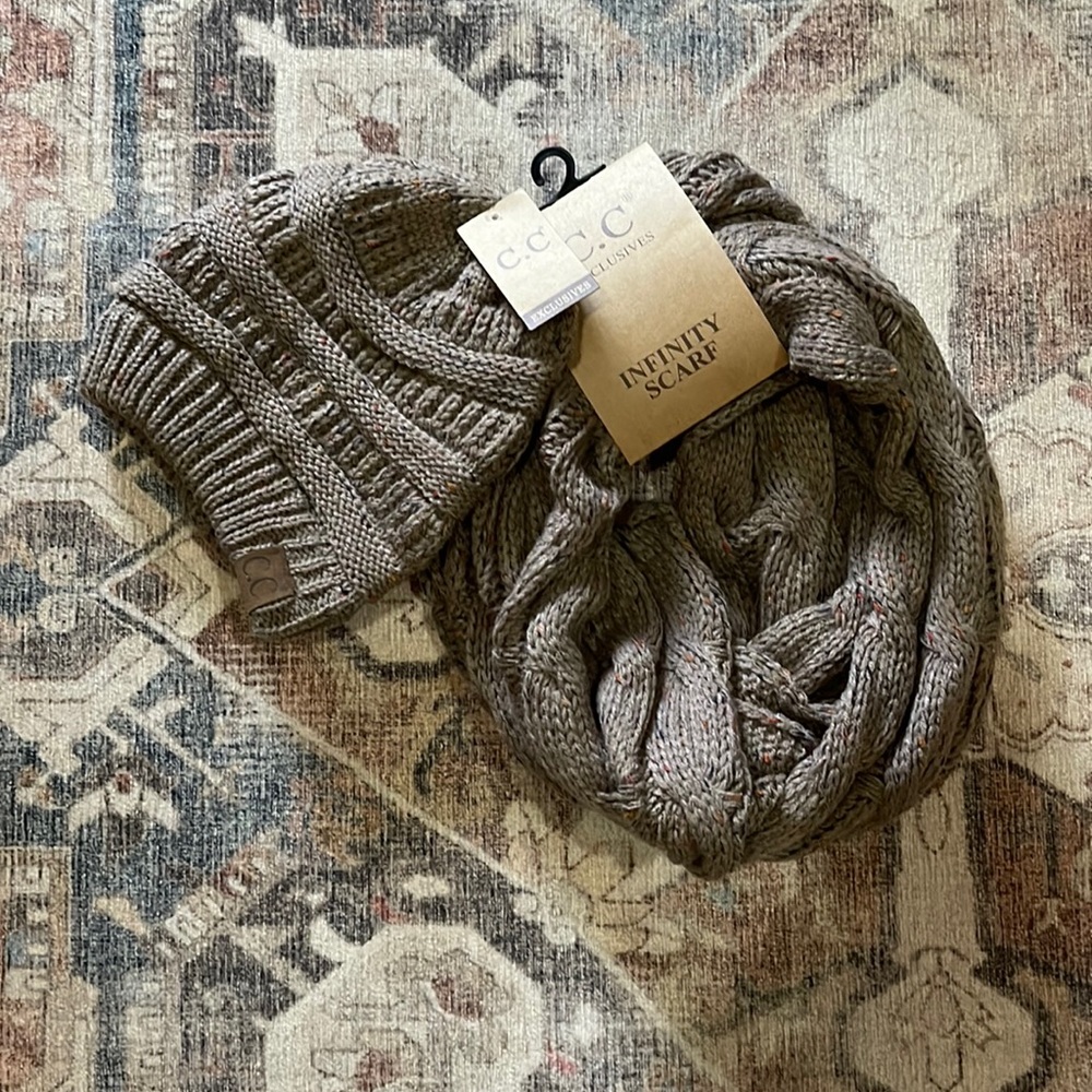 C.C. NWT hat and infinity scarf set